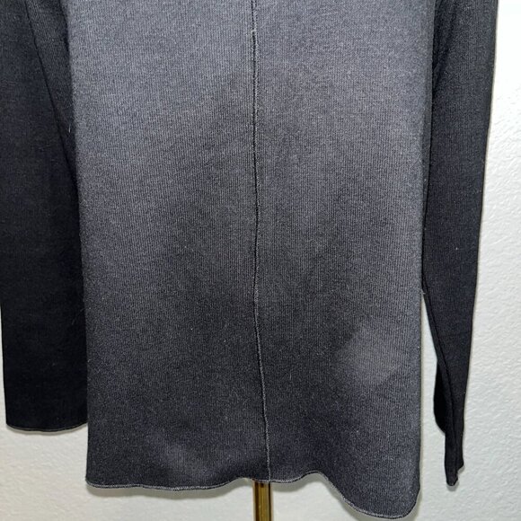 ZARA Black Cotton Blend Funnel Neck Long Sleeve Sweater - New with Tags - M - Picture 3 of 10